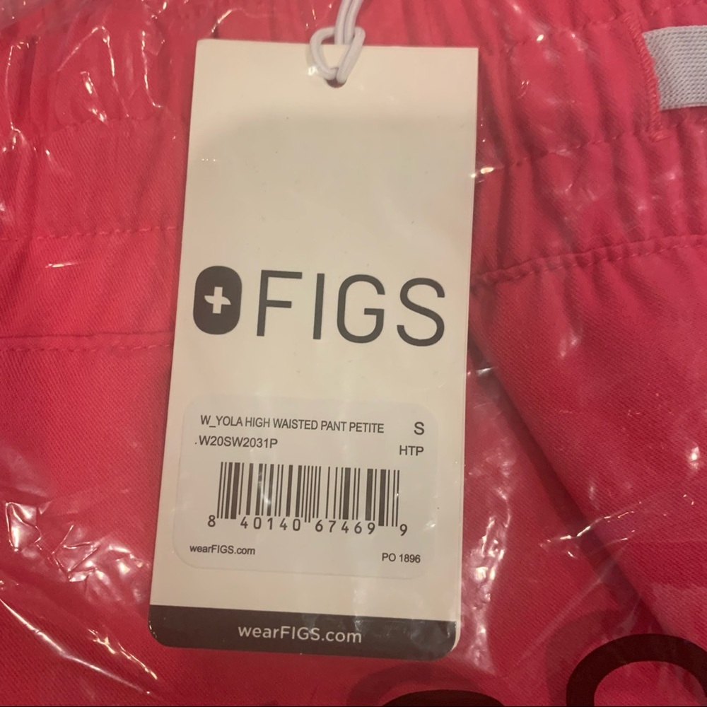 Figs HIGH WAISTED yola in hot pink. Small petite. NWTs